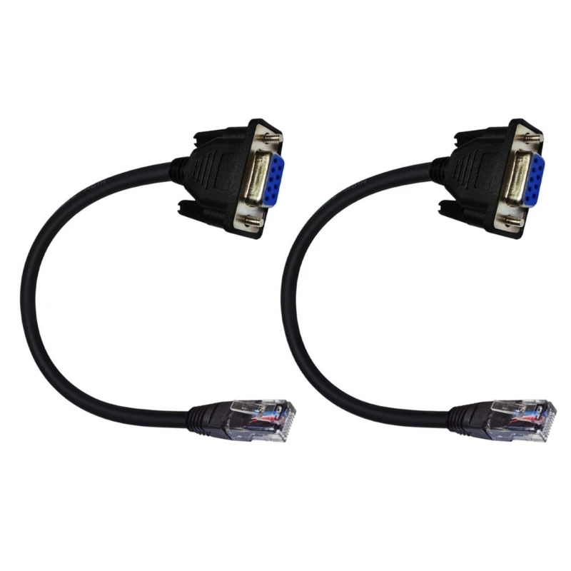 Compactly RS232 to RJ45 Ethernet Consoles Cable for Efficient Routers &Switching Management Highly Speed Data Transfer