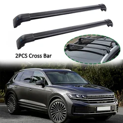 2PCS Cross Bars Fits For VW Volkswagen Touareg CR 2019-2025 Crossbar LuggageCarrier Roof Rack Rail Carrier LockableCargo Bars