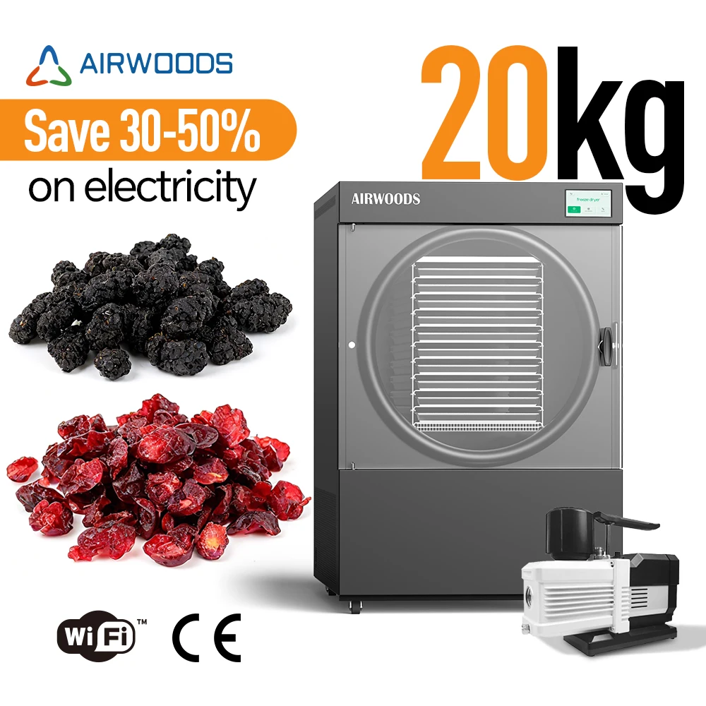 Industrial Freeze Dryer Machine 20kg Fruit And Vegetable Freeze Dryer Machine Meats