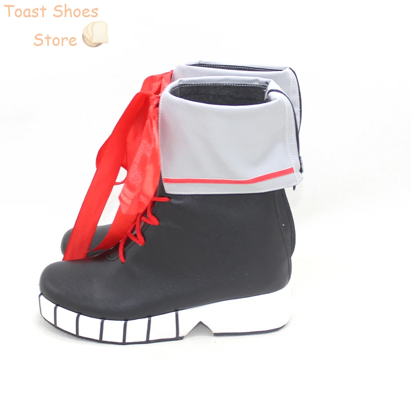 Nakiri Ayame Cosplay Shoes Halloween Carnival Boots PU Shoes Vtuber Cosplay Props Costume Prop