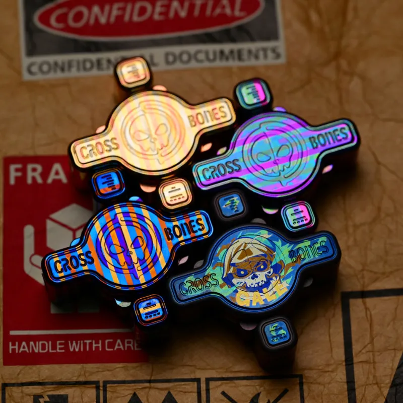 Giocattolo Antistress Magnetico a Forma di Croce, Slider Meccanico in Lega di Titanio, EDC Sensoriale Anti-Ansia