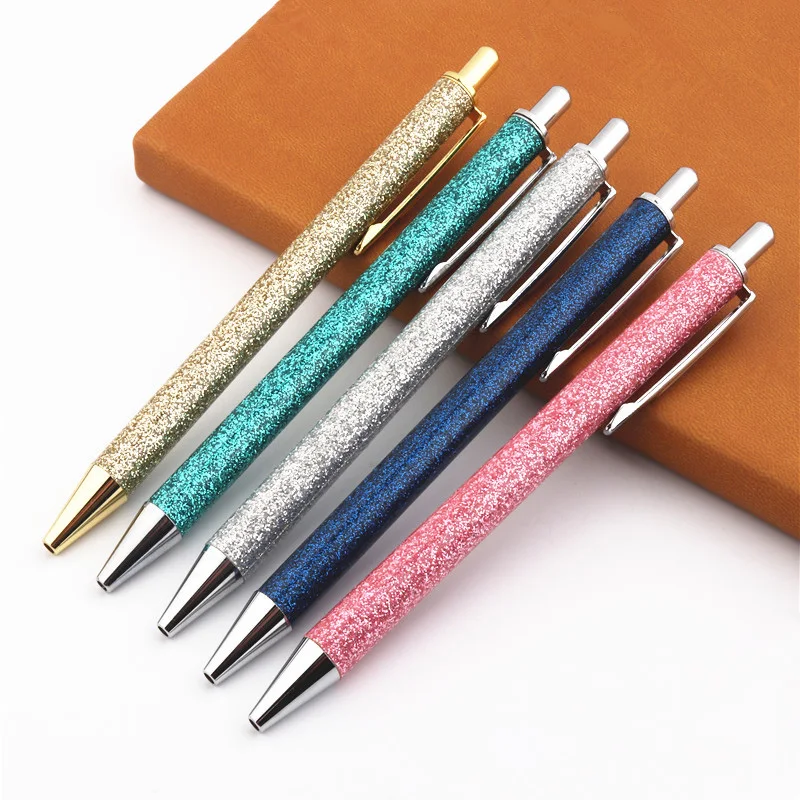 جديد 6 ألوان عصرية مشرق الجسم مكتب الأعمال قلم حبر جاف لوازم الطلاب المدرسية #4