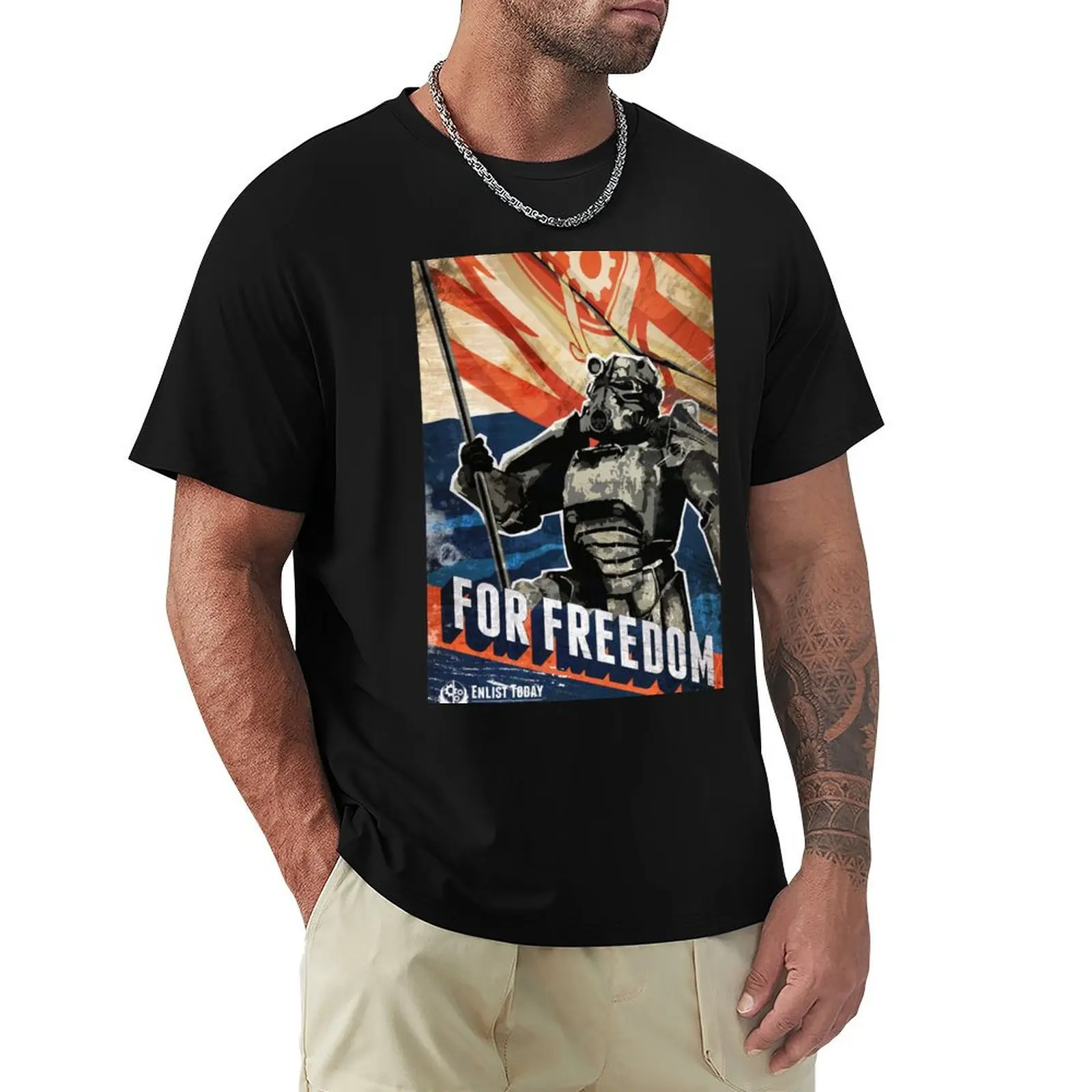 Brotherhood Propaganda Poster high quality T-Shirt cute clothes Luxury man fitted t shirts for men