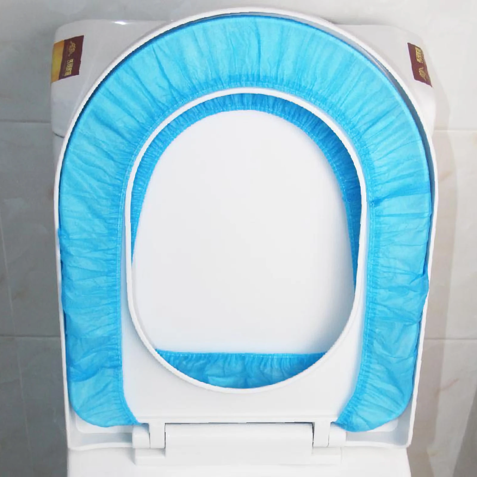 

50pcs Thickened Toilet Seat Covers Disposable Non woven Travel Mats Bathroom Supply Round Seats Hygienic Safe Kids Adults