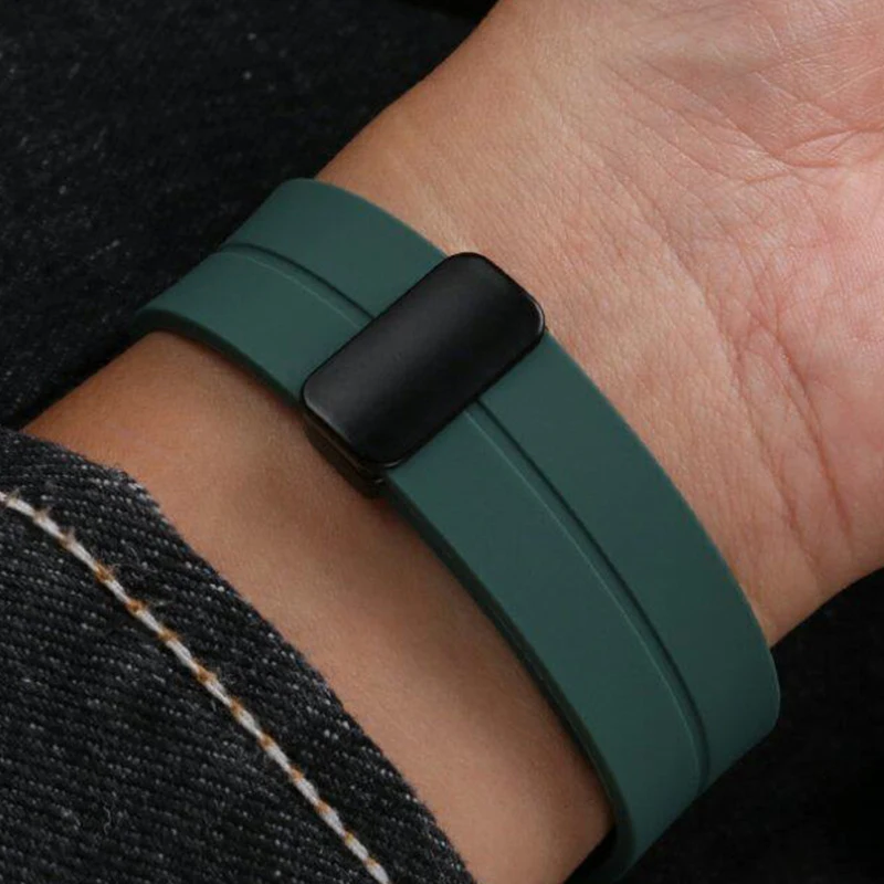 For EFR-S108 Silicone Watchband Casio Edifice 5359 EFR-S108D Rubber Watch Strap Magnetic Buckle Waterproof Bracelet view 4