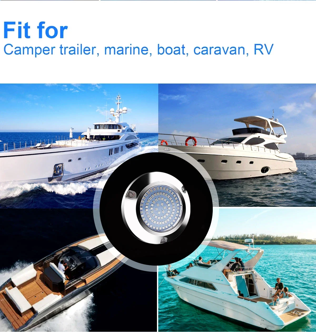 Imagem -05 - Led Marine Yacht Lamp Ip68 Luz Anti-corrosão do Barco Luz Subaquática para Água Salgada dc 12v 24v 316l 10 Pcs Aço Inoxidável