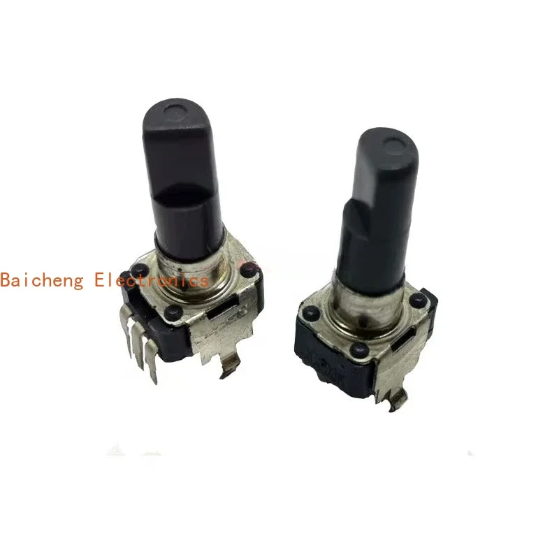 10PCS Rotating single link RK09 C20K volume potentiometer resistance plastic handle shaft length 25 half shaft