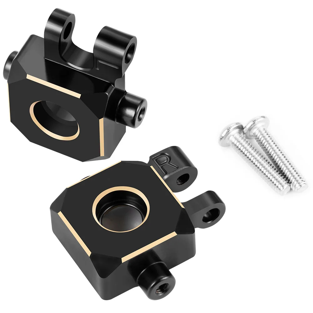 AXSPEED Black Brass Caster Blocks C-hubs Axle Diff Cover Steering Knuckle Shock Cap for 1/18 RC Crawler TRX4M Upgrade Parts