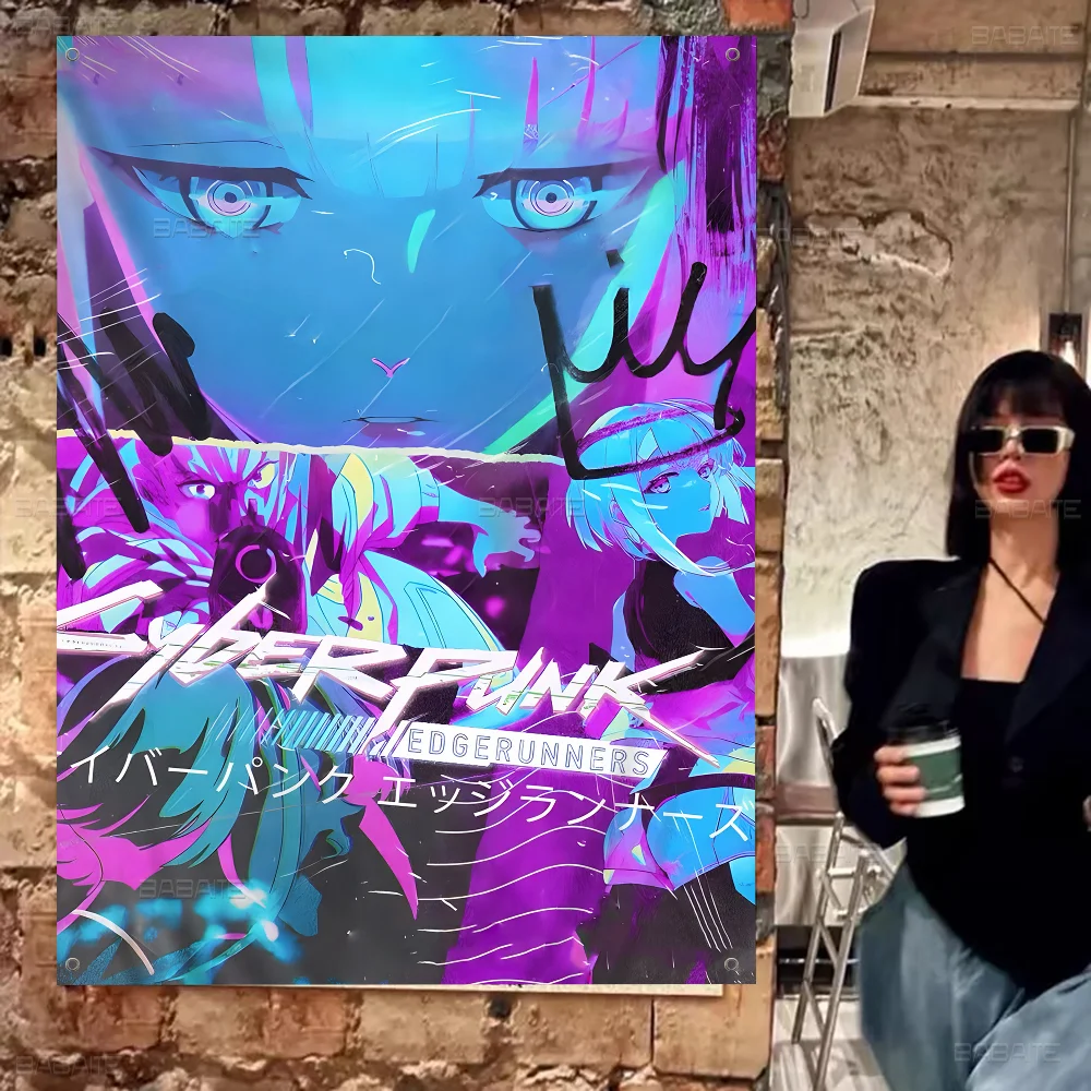 Cyberpunk Edgerunners Advanced Printing Commercial Advertising Flag Company Party Banner