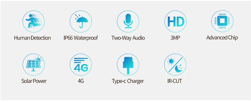 الحياة البرية في الهواء الطلق 4G كاميرا للرؤية الليلية App التحكم سحابة الصيد كاميرا تعقب لوحة طاقة شمسية نظام كاميرا أمان لاسلكية 1080p #3