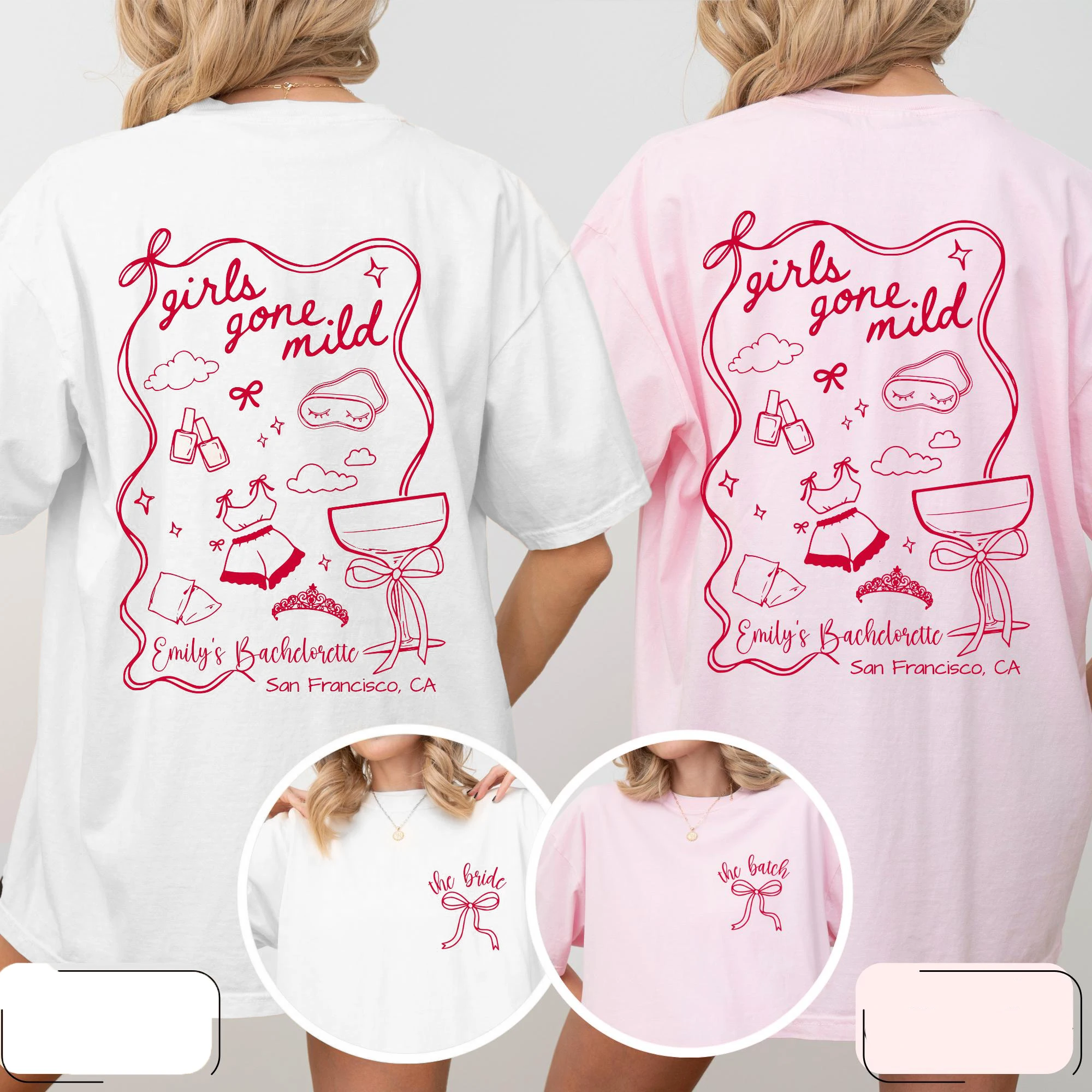 Camiseta Girls Gone Mild Personalizada para Despedida de Solteira, Camiseta Unissex para Festa, Presente para Madrinhas, Moda Casual