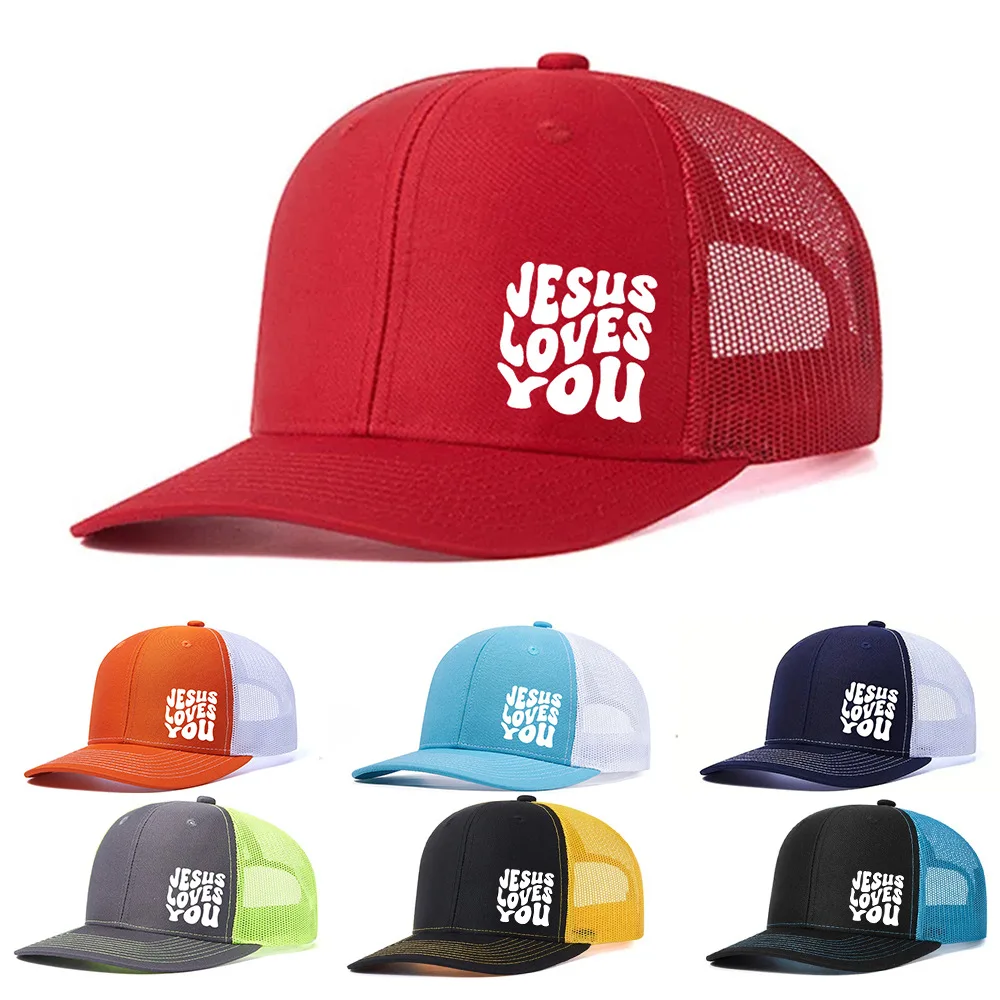1pc Summer Mesh Hat for Women Men Outdoor Printed Hill Baseball Cap for Men Women Breathable Street Hat Adjustable Trucker Hat