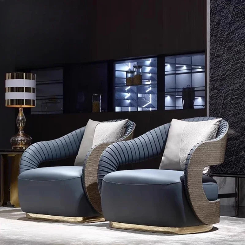 Leather sofas, modular furniture