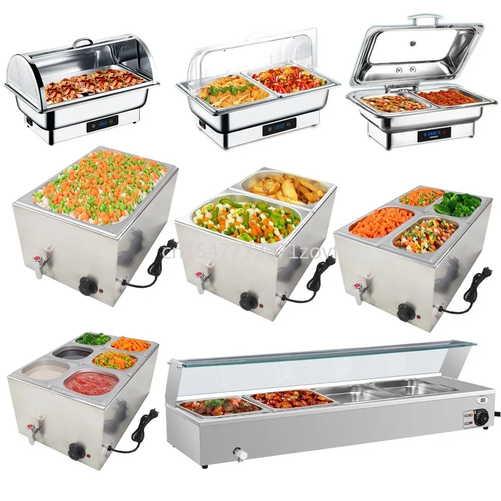 

Restaurant Equipment Commercial Electric Glass Display Counter Table Top Bain Marie Buffet Food Warmer