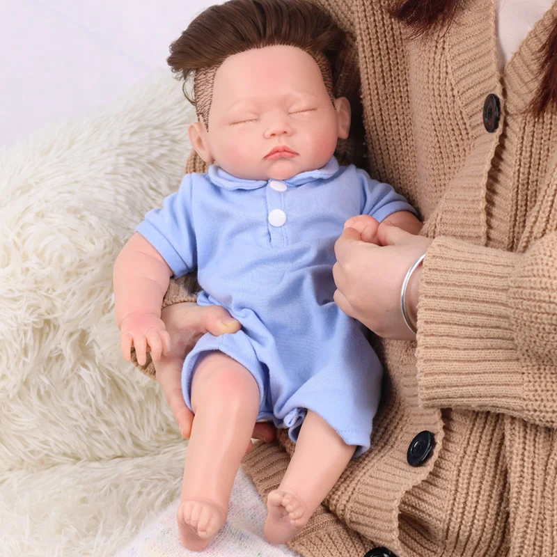 45cm Reborn Baby Dolls,Silicone reborn Baby Dolls bébé reborn Full Silicone Lifelike Washable Baby Reborn Doll for Kids