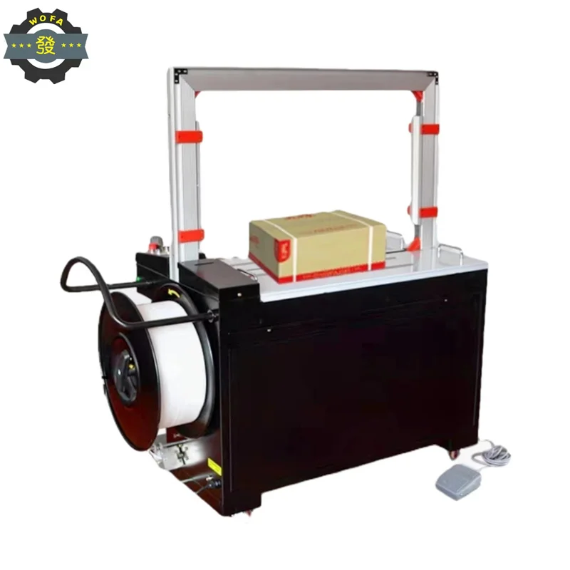 Fully Automatic Fast Speed Simple Operation Box Carton Low Table PP Strap Bundling High Speed Baler Strapping Machine