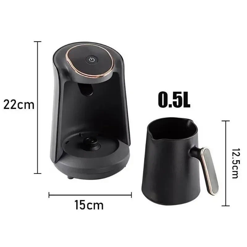 إبريق قهوة إبريق قهوة من الفولاذ المقاوم للصدأ 500 مل ترمس قهوة شبه أوتوماتيكي ماكينة صنع القهوة التركية ماكينة إسبريسو