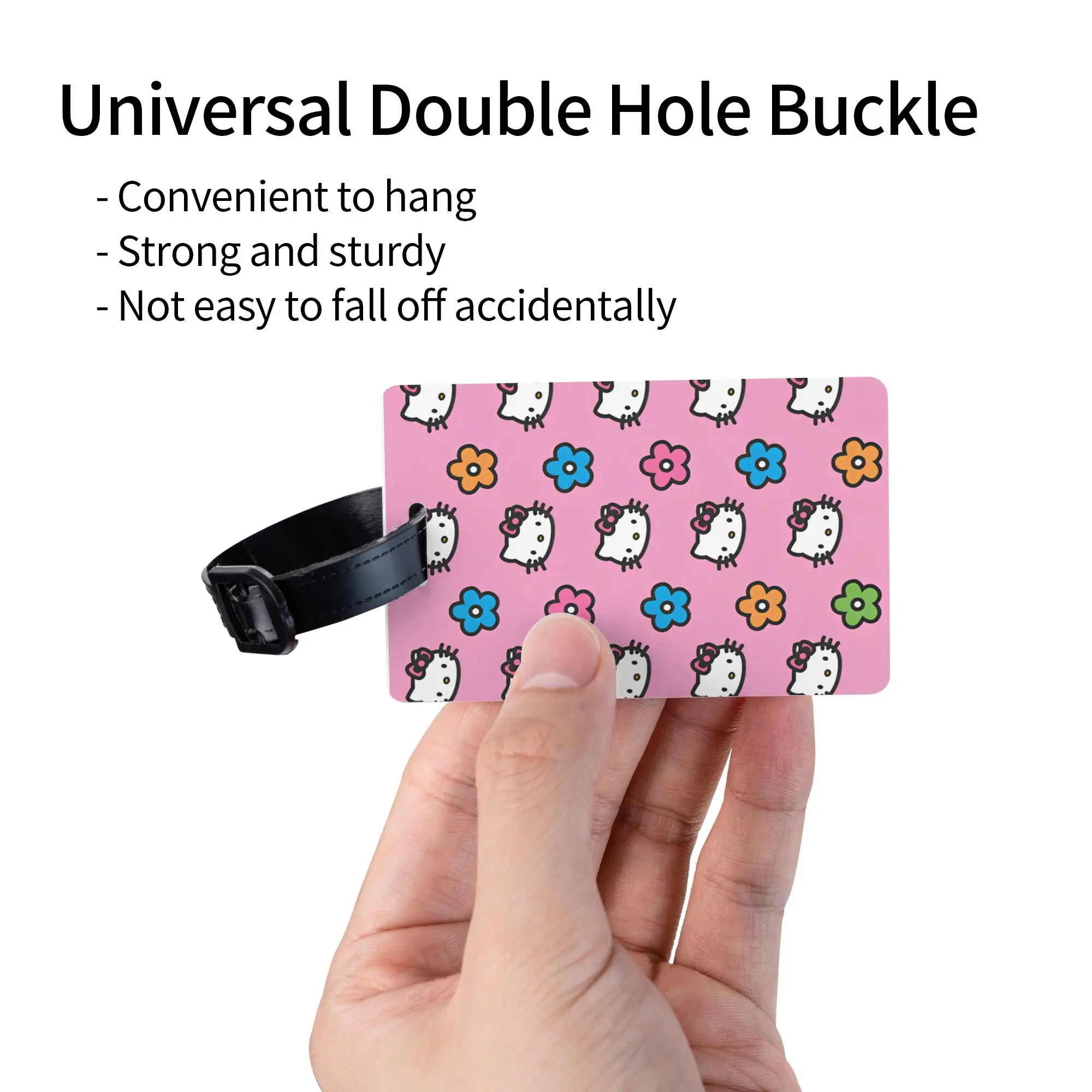 الكرتون مرحبا كيتي علامات الأمتعة حقيبة البلاستيك إكسسوارات السفر حامل الأمتعة علامة معرف عنوان الطائرات علامة الأمتعة هدية #4