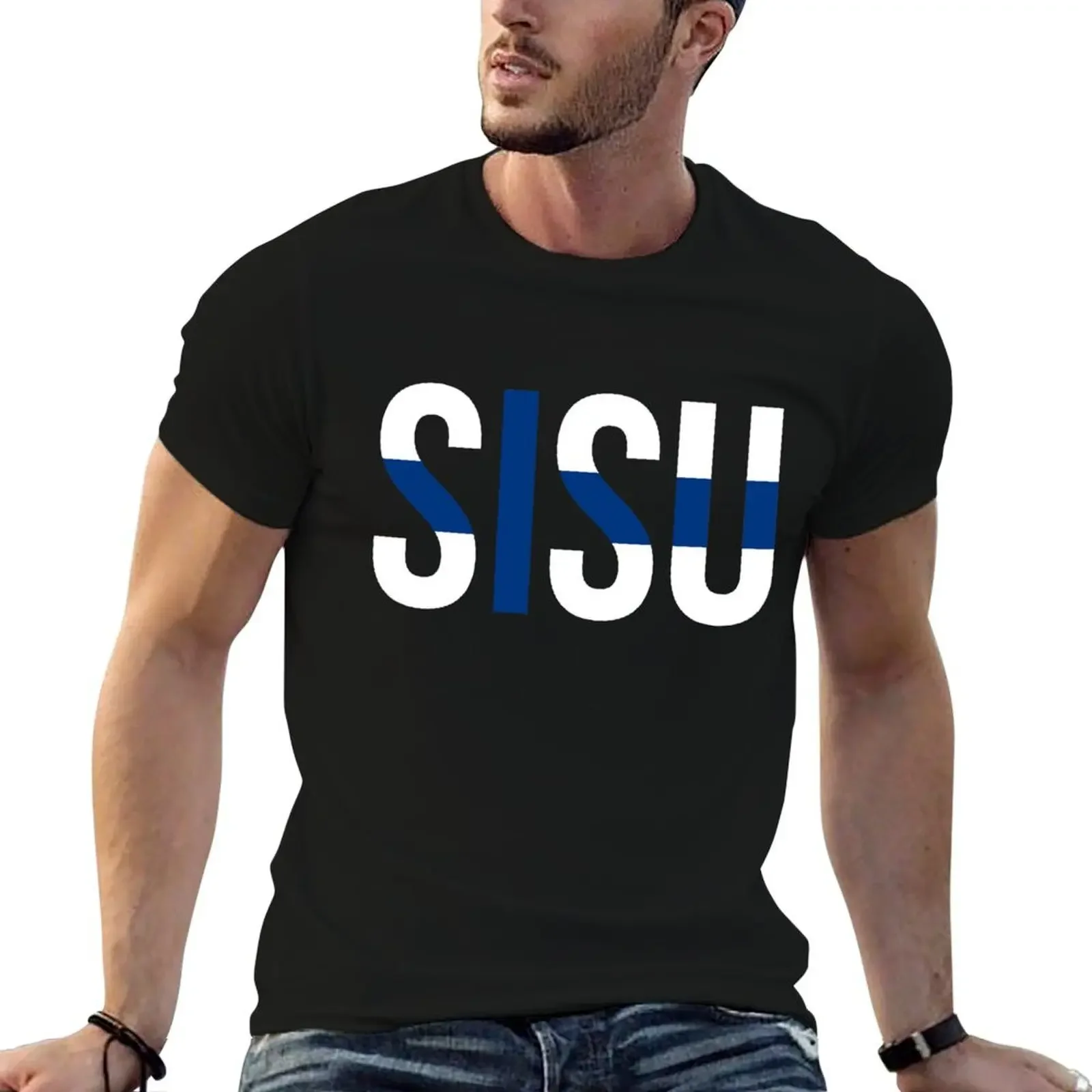 SISU - Finnish Pride Gift & Funny Finland T-Shirt for a boy oversizeds sweat graphics Men's clothing