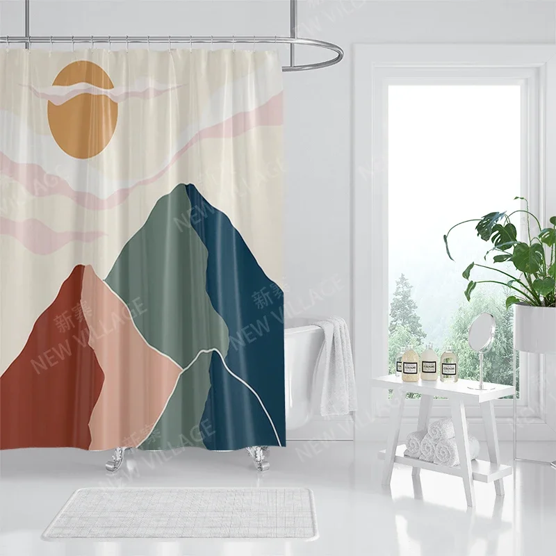 Waterproof fabric shower curtain Bathroom curtain accessories 180x200 Bath curtain for shower 240*200 nordic boho decor 240x200