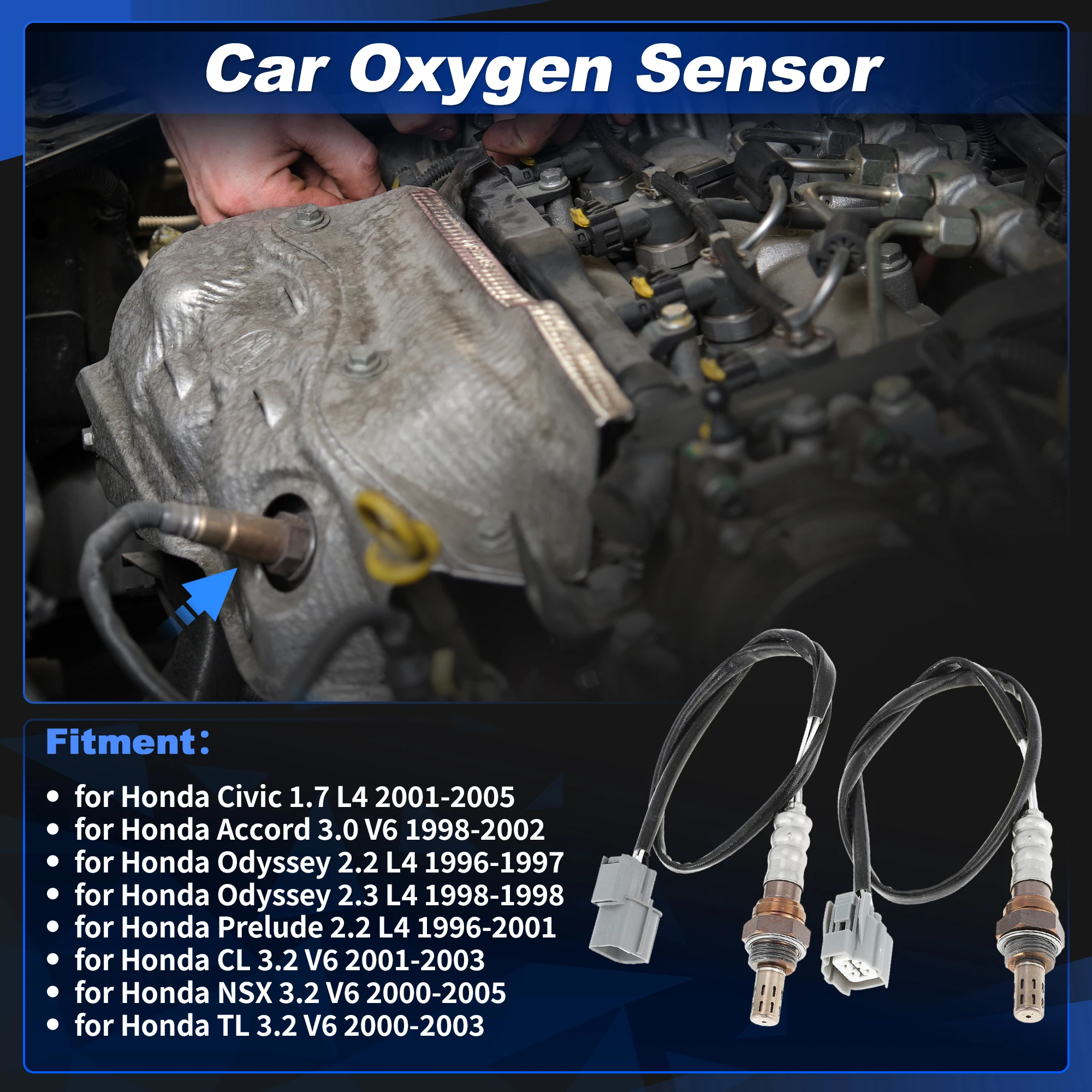 UXCELL Upstream & Downstream Oxygen Sensor for Honda Civic 1.7 L4 2001-2005 2pcs
