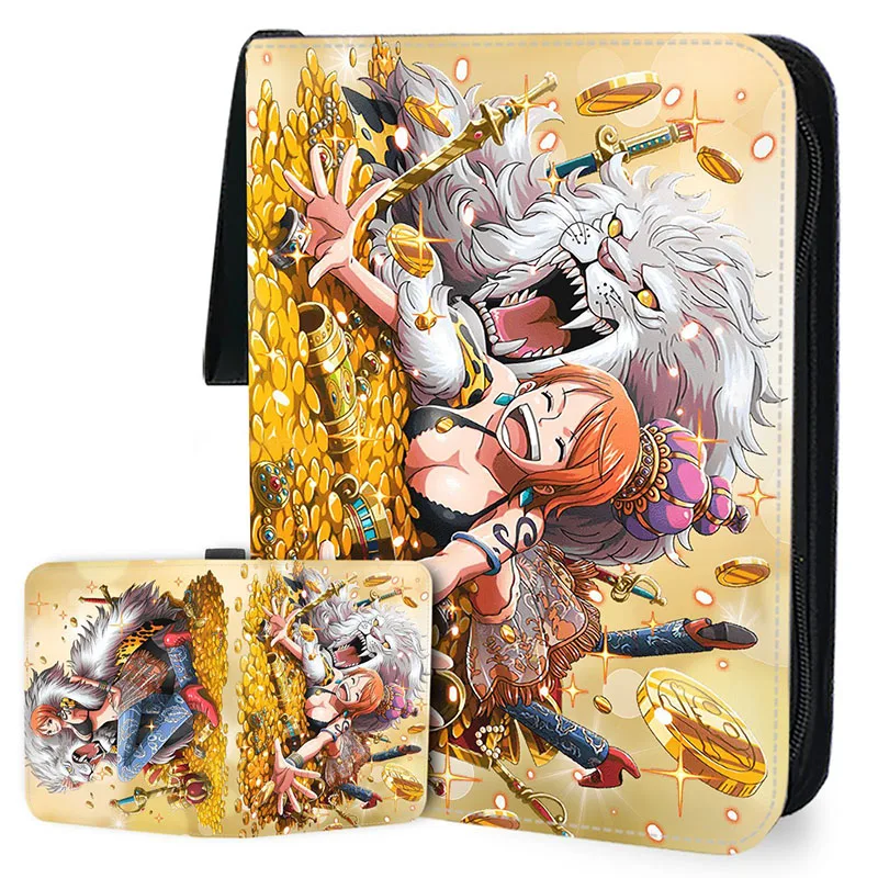 400Pcs/900Pcs Anime One Piece Cards Album Zipper Anime Game Trading Collection Card Binder Holder Folder Kids Birthday Gift