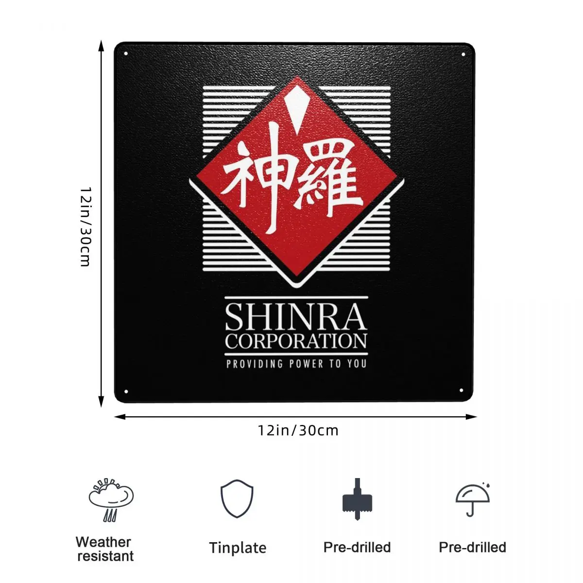 فاينل فانتسي السابع شينرا FF7 معدن القصدير تسجيل المنزل الفن الجدار الديكور القصدير اللوحة للحانات مقهى نوادي غرفة لوحة حديدية #3