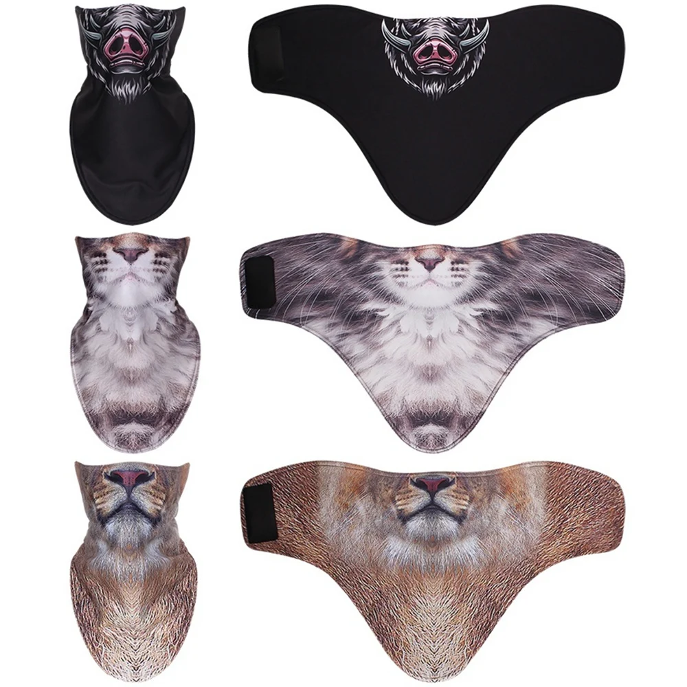 وشاح تزلج من الصوف الشتوي، قناع وجه لركوب الدراجات، أغطية رأس باندانا على الجليد، تدفئة الرقبة، دراجة مثلثة، قبعات مريلة سميكة