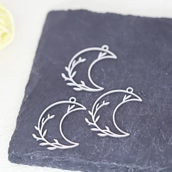 3pcs Stainless Steel Crescent Moon Branch Charms For DIY Jewelry Making Connector Necklace Pendant Earring Handmade Accessories