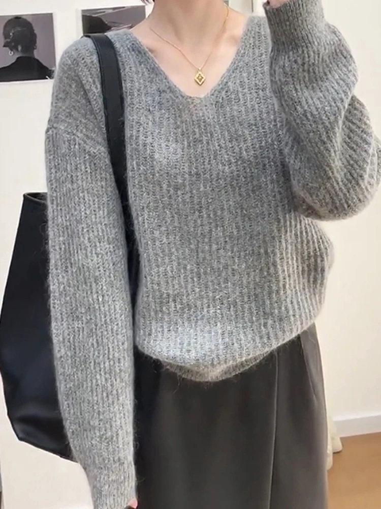 

Свитер Ele Long Sve Camere, удобный, мягкий, приятный для кожи вязаный топ, универсальный осенний модный свитер для младших...