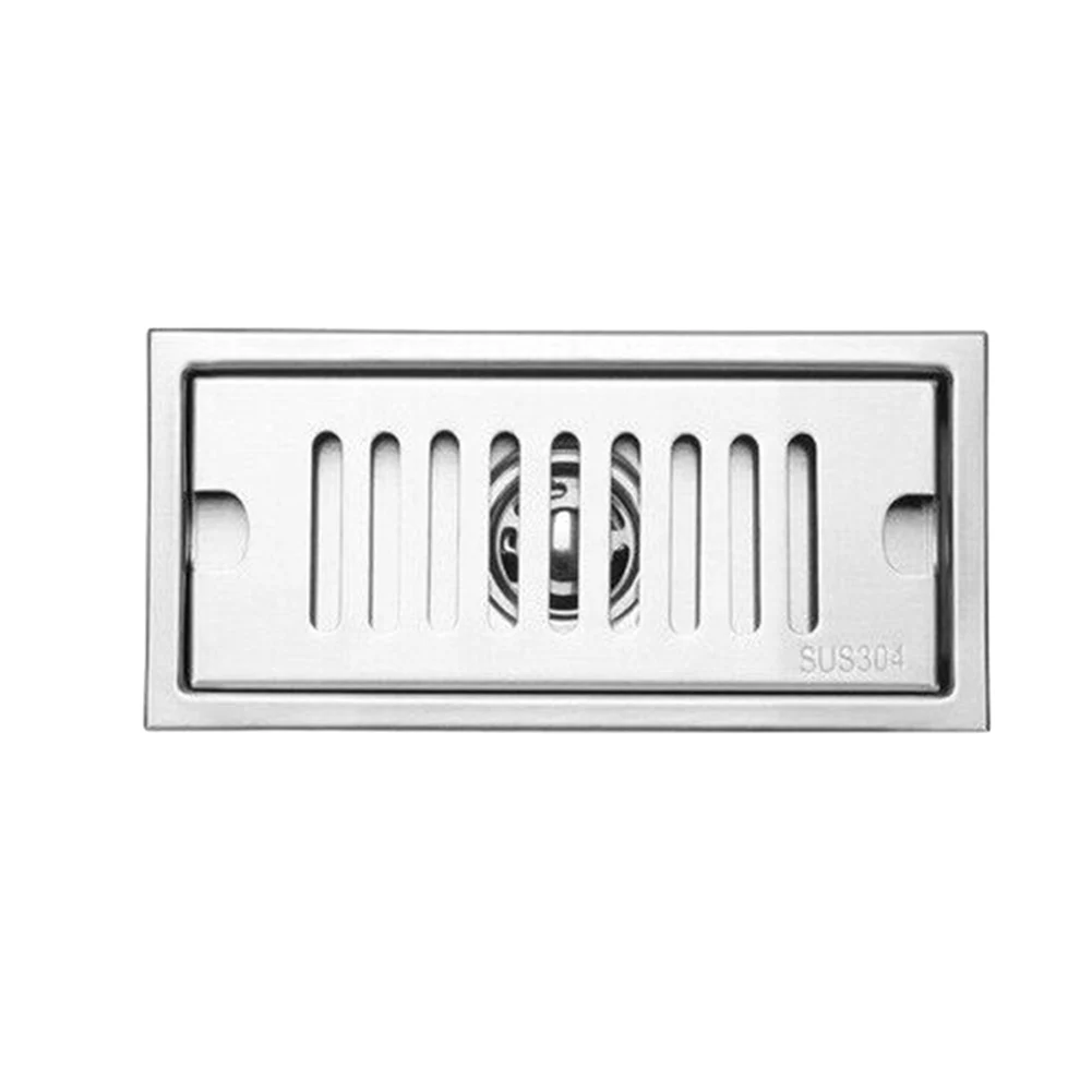 Bathroom Renovation Stainless Steel Shower Drain Channel Gully Waste Trap Corrosion-resistant Fast Water Leakage