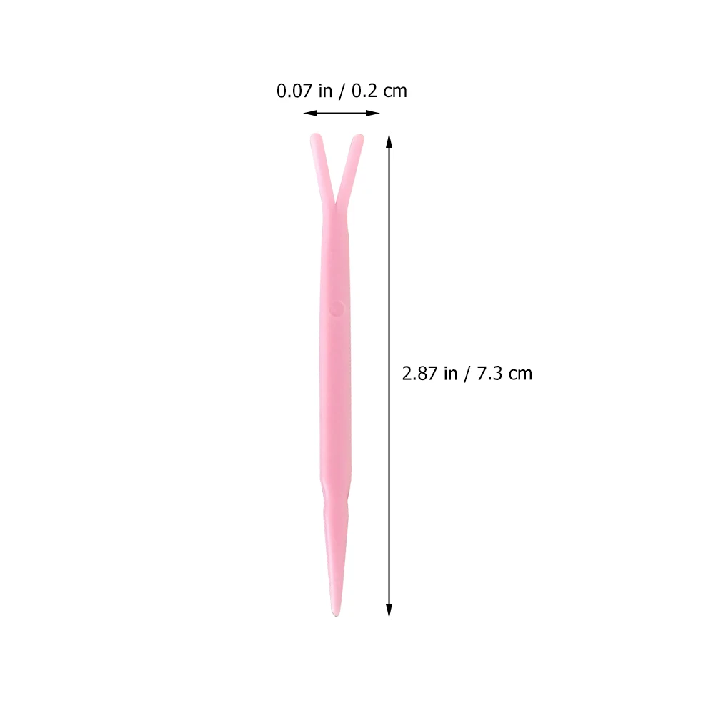 

100pcs Double Eyelid Fork Sticker Installation Tool Abs Makeup Applicator Professional Beauty SuppliesEyelashEnhancer