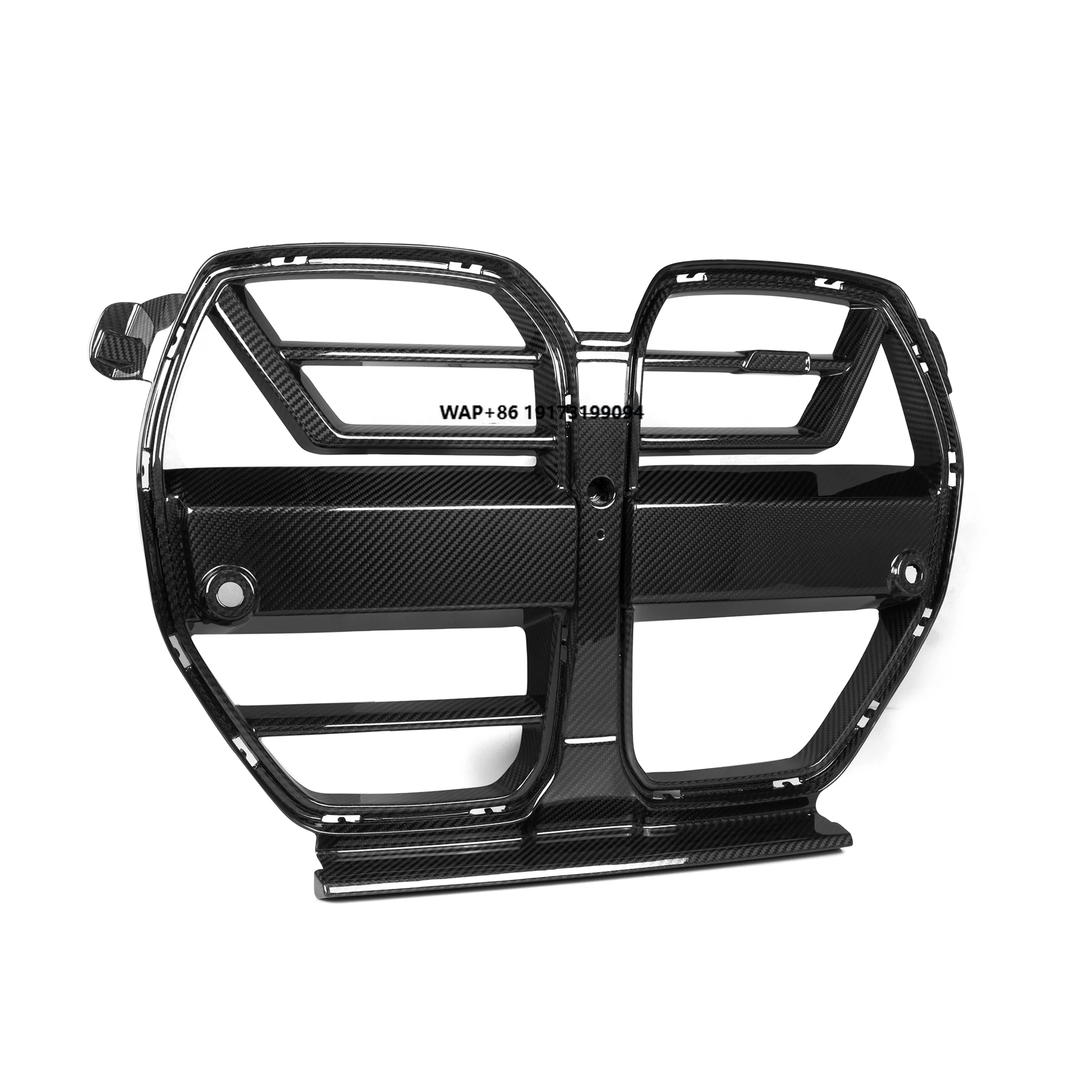 

Dry Carbon Fiber Front Grille forBMW 2021+ M3 G80 M4 G82 SQ-A Style Carbon Fiber Grille With ACC Sensor Car Front Bumper Grille