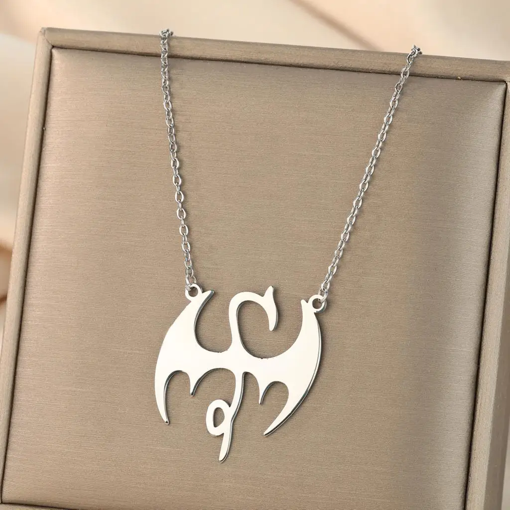 Kinitial Exquisite Fashion Necklace ron First Logo Necklace - Dragon Necklace - Jewelry Valentine's Birthday Gift