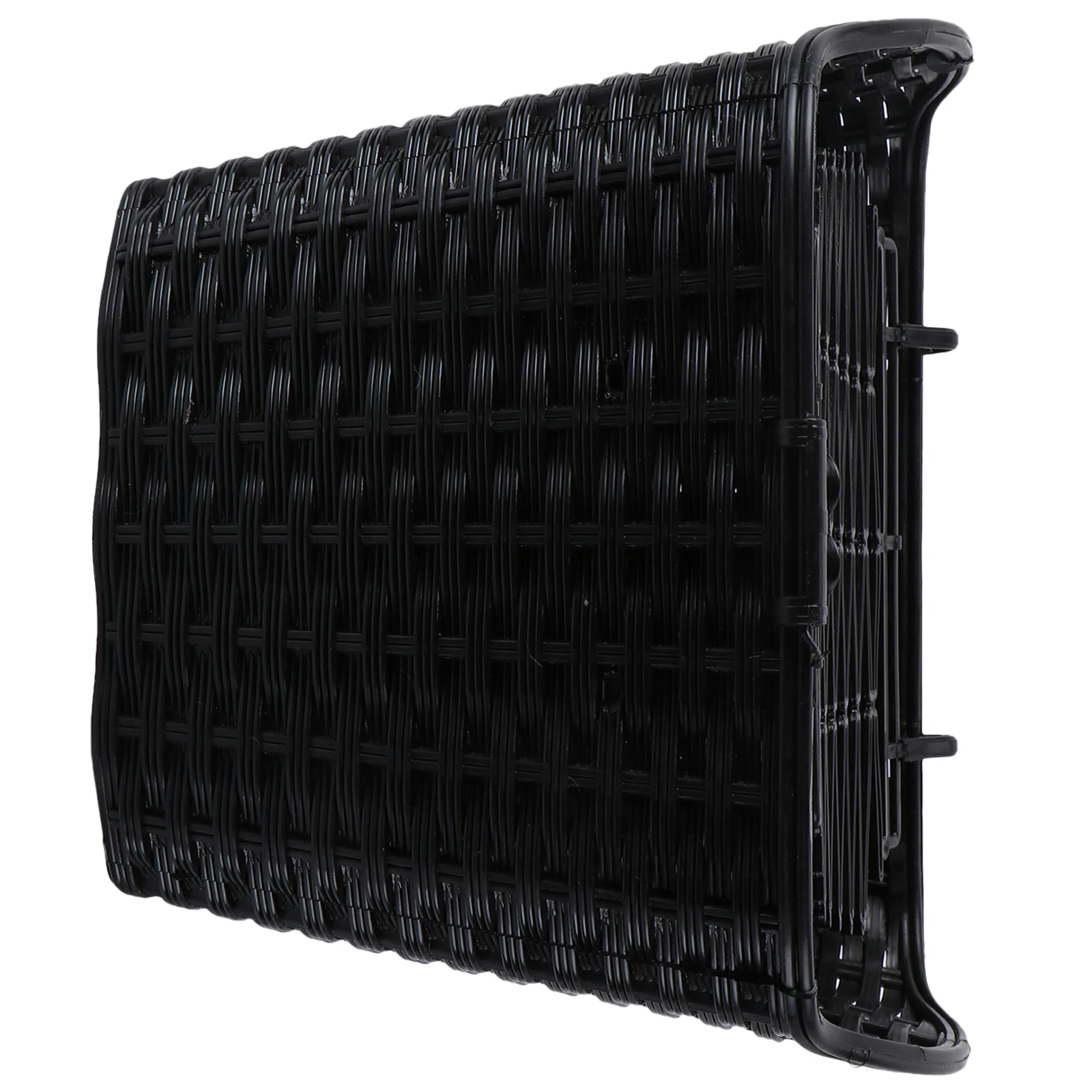 

1pc Electric Bike Basket Black Plastic Imitated Rattan Woven Front Handlebar Storage Basket For Cruiser Kids Bicycle Retro