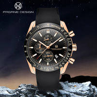 Pagane Design 2025 New Men's Quartz Chronograph Luxury Sapphire Stainless Steel Waterproof 3Bar Night Light C3 Casual Watch