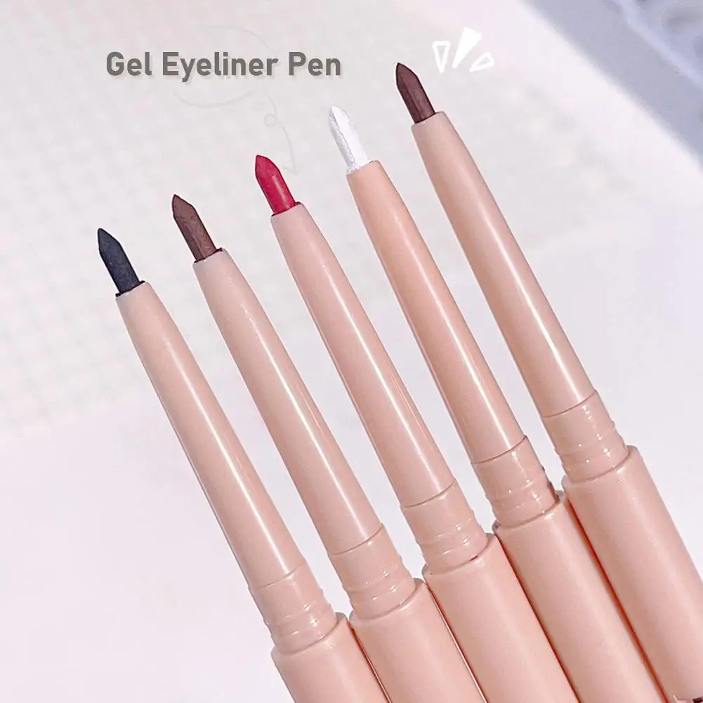 Eyeliner Gel Pen Lasting Smooth Quick Drying Eyes Liner Gel Pens Waterproof Matte Lying Silkworm Pencil Cosmetics Waterproof