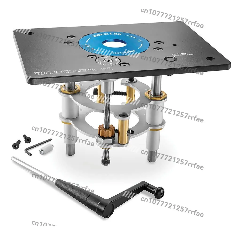 

Trimmer Lift Flip Base, Flip Plate, Bakelite Milling Base, Hand-cranked Adjustment Base Woodworking Slotting