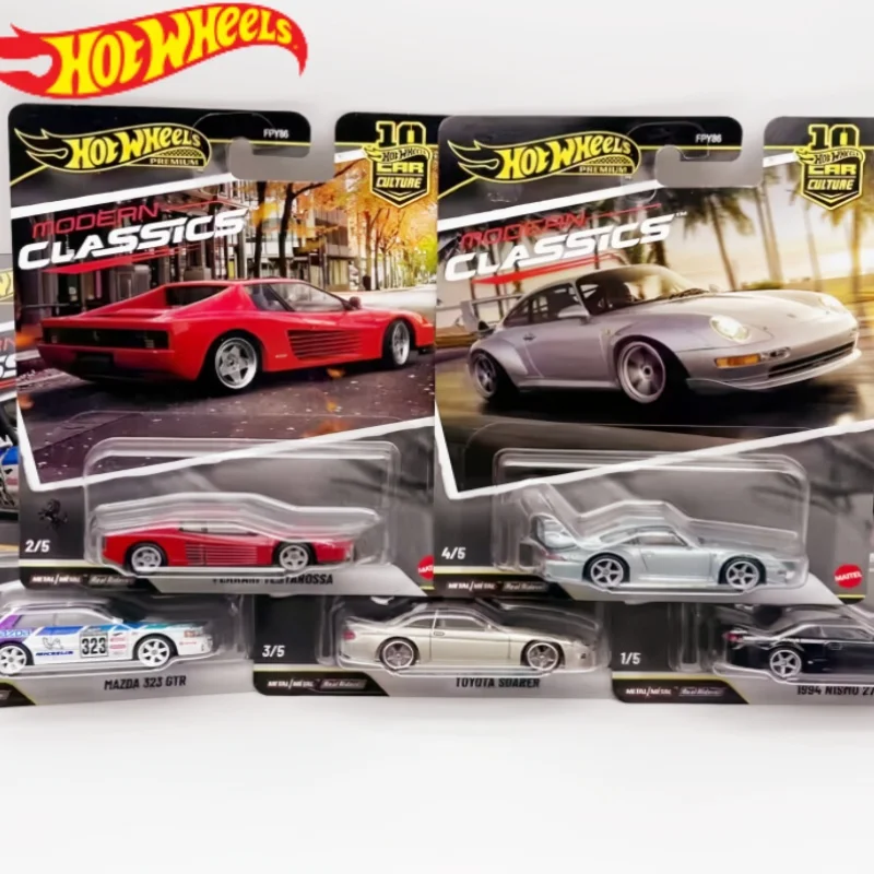 

Коллекционная модель автомобиля Hot Wheels 1/64 Car Culture FPY86: Современная классика FERRARI TESTAROSSA и PORSCHE 993 GT2, литая под давлением, из сплава