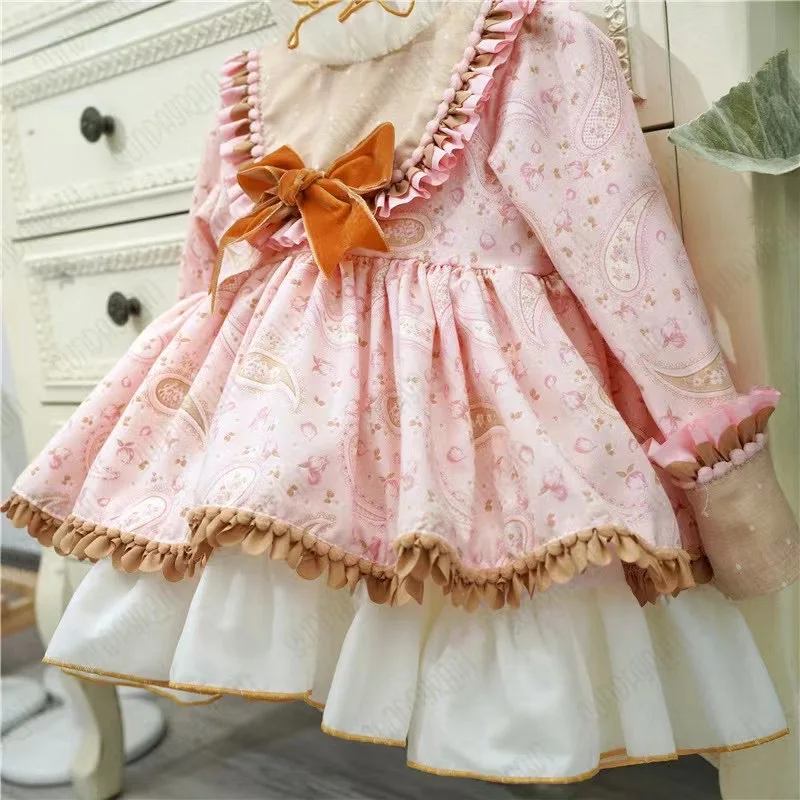 Spanish Children\'s Costume Girls Spring Lolita Dress Rabbit Dress Baby Children\'s Day Princess Birthday Dress Eid Dress