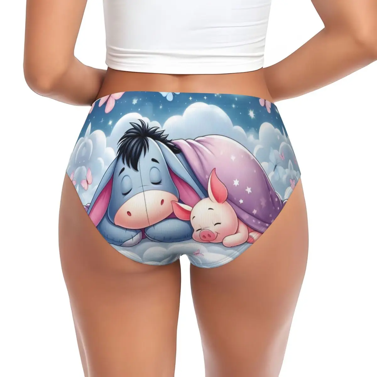 Ropa interior caliente cómoda de las bragas de las mangas del oso de Winnie Pooh de las mujeres personalizadas