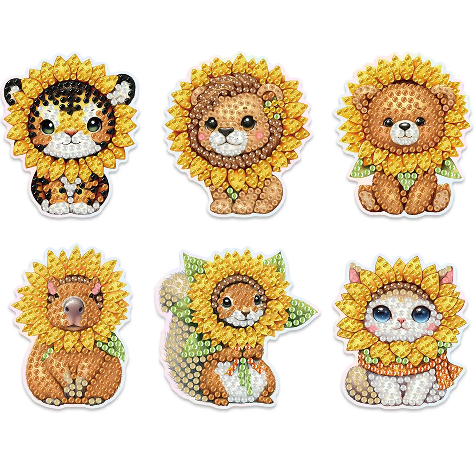 

Набор из 6 магнитов с маленькими животными для алмазной мозаики, наклейки-магниты для холодильника, DIY-стикеры для холодильника, для поделок и подарков на вечеринку