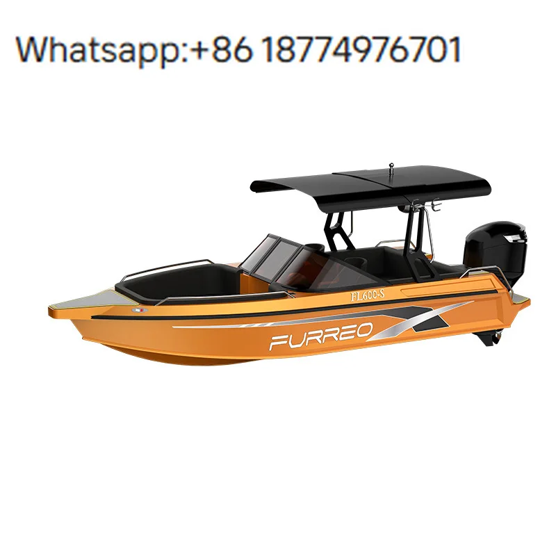 Nuevo Bote de Pesca de Aluminio Totalmente Soldado, Estilo Deportivo, con Motor de Gasolina de 150HP, Capacidad para 4 Personas, para Uso en Ríos y Lagos, Remo al Aire Libre