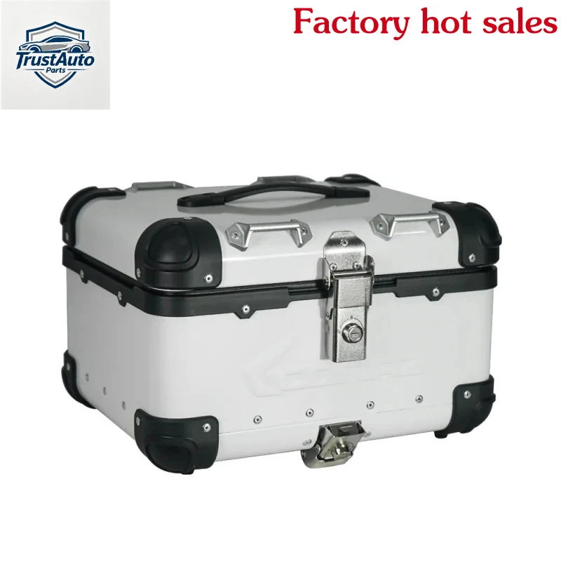 

TrustAuto Parts Store Is Having A Hot Sale 4L Round - Motorcycle Top Box With - Collision Corner Guards Aluminum Alloy Fit All