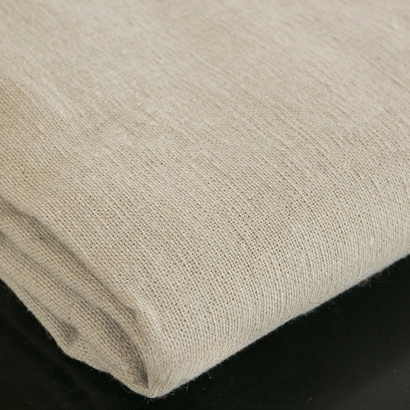 100x150cm Light Beige Vintage Hemp Solid Color Linen Fabric For Sewing Storage Bag And Pillow Case Background Fabric