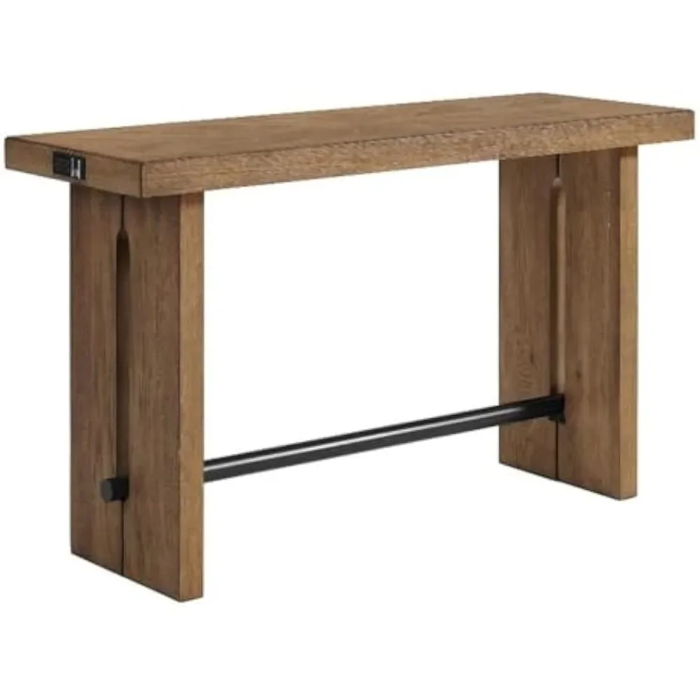 

Landmark 60" Wide Sofa Table with 2 Legs, Weathered Oak Furniture