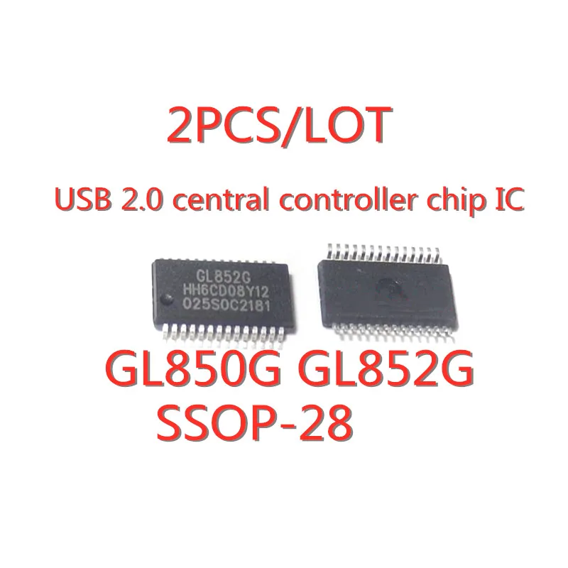 2 sztuk/partia GL850G GL852G SMD SSOP-28 USB 2.0 środkowy układ kontrolera IC w magazynie nowy oryginalny IC