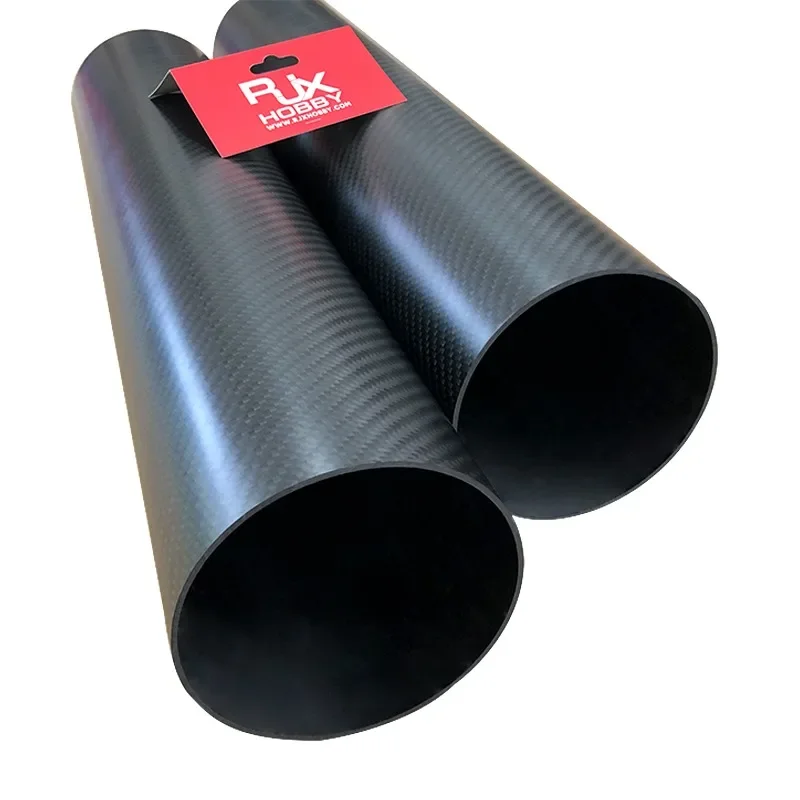 RJX Test High Precision Diameter Structural Carbon Tube 180mm 200mm 220mm 250mm Large 3k Carbon Fiber Pipe