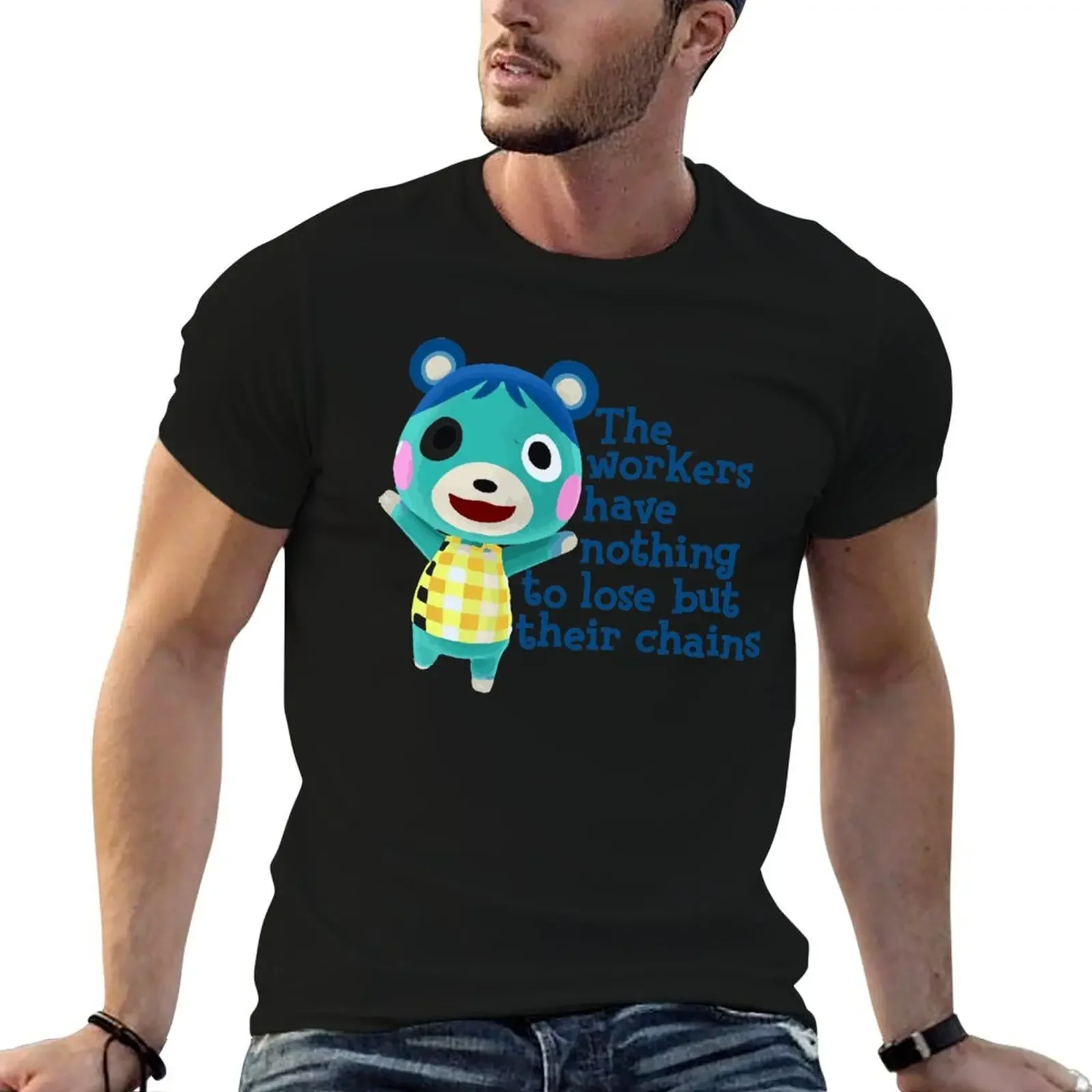 

Bluebear Rallies the Workers T-Shirt graphic tee shirt new edition man t shirt summer tops mens t shirt graphic