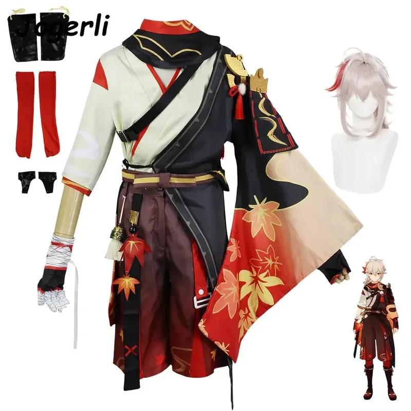 Genshin Impact Kaedehara Kazuha Disfraces de cosplay Traje de personaje Ropa de juego de rol Conjuntos de regalos de Navidad de Halloween unisex; 6,r'
